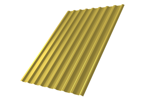 Профнастил С20R 0.45 PE RAL 1018 цинково-желтый