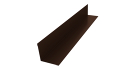 Угол внутренний 50х50 0,45 PE с пленкой RAL 8017 шоколад (3м)