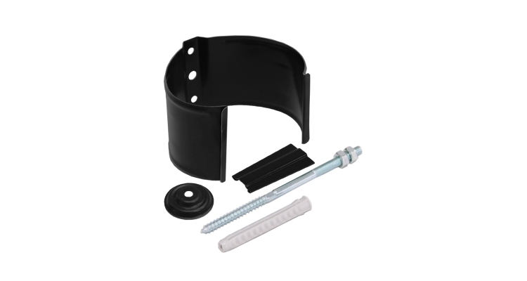 Кронштейн трубы Grand Line на кирпич 90мм PU RAL 9005 черный