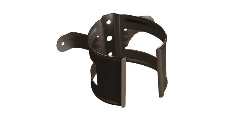 Кронштейн трубы Grand Line на дерево, 90мм PU RR 32 темно-коричневый