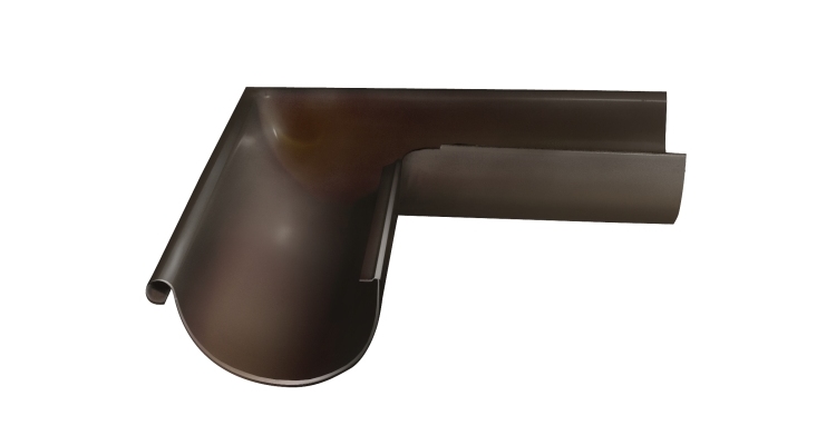 Угол желоба внешний Grand Line PU 90 гр 150 мм RR 32 темно-коричневый