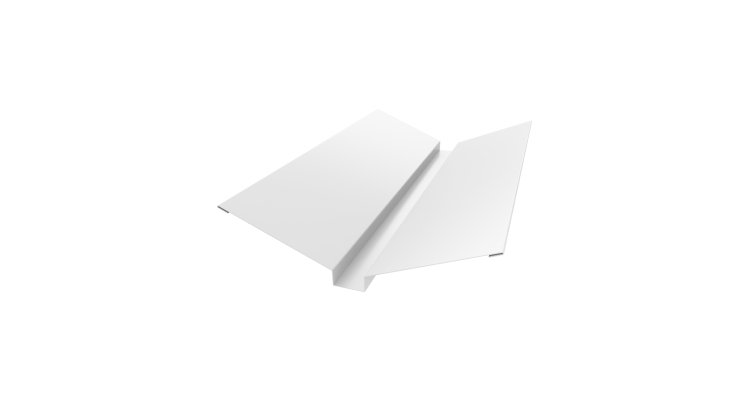 Планка ендовы верхней 115x30x115 0,45 PE с пленкой RAL 9003 сигнальный белый (2м)