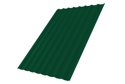 Профнастил С20В 0,45 PE с пленкой RAL 6005 зеленый мох