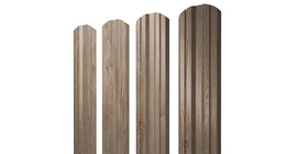 Штакетник Twin фигурный 0,45 Print Elite White Wood TwinColor