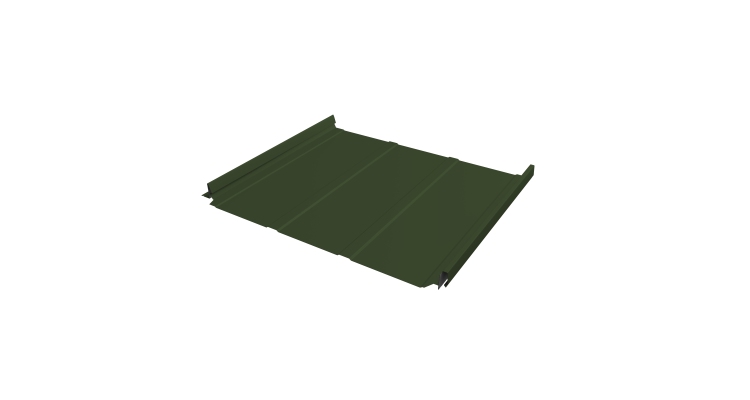 Кликфальц Pro Line Grand Line 0,5 Satin Matt TX с пленкой на замках RAL 6020 хромовая зелень