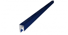 Планка П-образная заборная 17 PE с пленкой RAL 5002 ультрамариново-синий