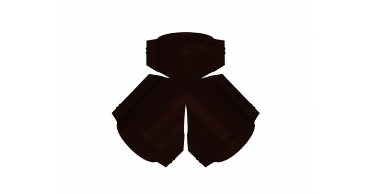 Тройник Y малого конька полукруглого Quarzit RR 32 темно-коричневый