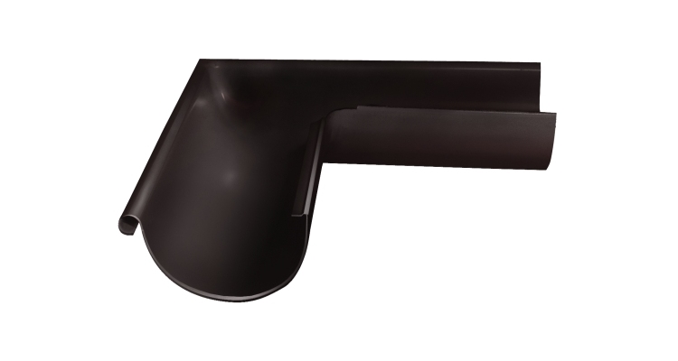 Угол желоба внешний GL PE 90 гр 125 мм RR 32 темно-коричневый