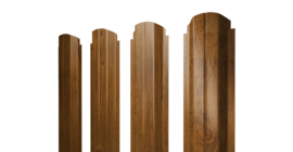 Штакетник П-образный A фигурный 0,45 Print-Double Elite Golden Wood