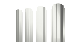 Штакетник П-образный A фигурный 0,5 Satin RAL 9003 сигнальный белый