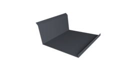 Планка примыкания нижняя 20х122х260х15 0,5 PurPro с пленкой RAL 7024 мокрый асфальт (2м)