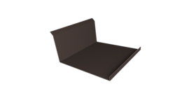 Планка примыкания нижняя 20х122х260х15 0,5 Drap TX RR 32 темно-коричневый (2м)