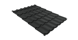 Металлочерепица классик Grand Line 0,45 Drap TR RAL 7024 мокрый асфальт