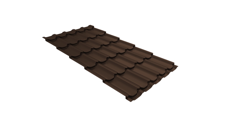 Металлочерепица квинта плюс 0,45 Drap TR RAL 8017 шоколад
