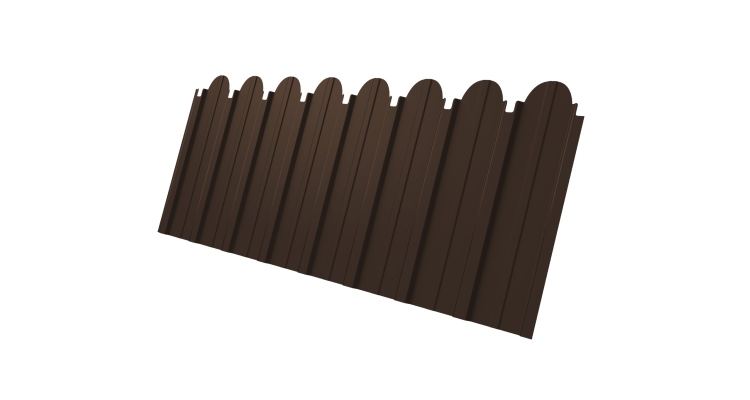 Профнастил C10A фигурный 0.5 Satin Matt RAL 8017 шоколад