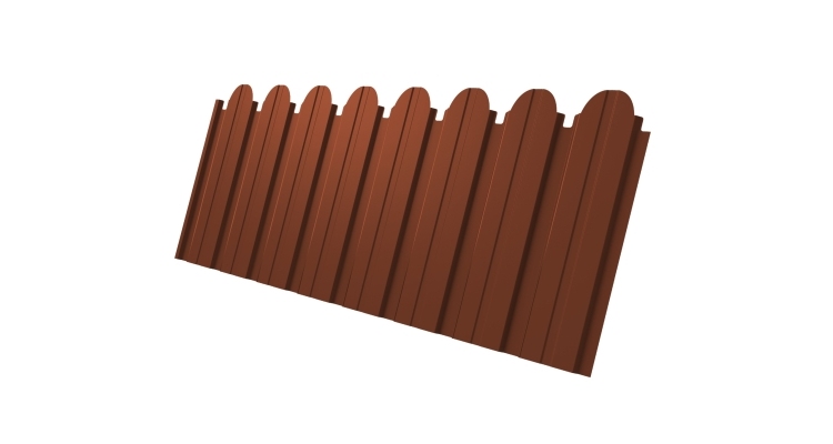 Профнастил C10B фигурный 0.5 Velur X RAL 8004 терракота