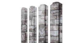 Штакетник Прямоугольный фигурный 0,45 Print Elite Fine Stone TwinColor