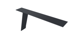 Планка карнизная фальц Grand Line 130х80 0,45 Drap TwinColor RAL 7024 мокрый асфальт (3м)