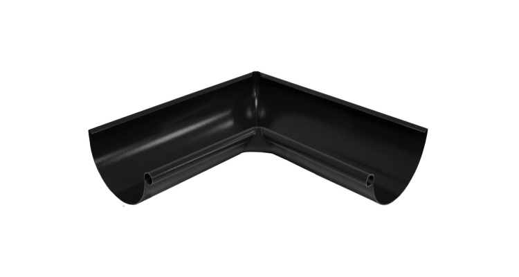 Угол желоба внутренний 90 гр 125 мм PU Мatt RAL 9005 черный