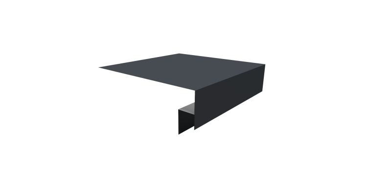 Планка околооконная сложная Блок-хаус new 200х50х27 0,5 Drap RAL 7024 мокрый асфальт (3м)