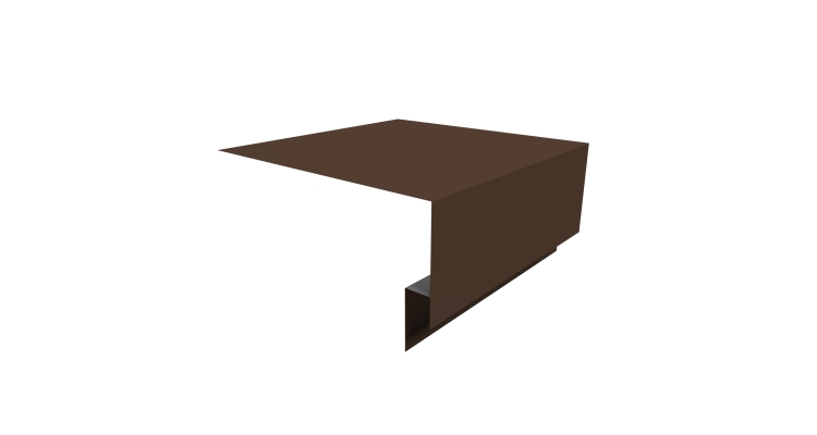 Планка околооконная сложная Блок-хаус new 200х75х27 0,45 Drap TX RAL 8017 шоколад (3м)