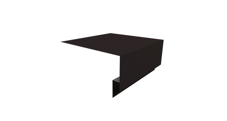 Планка околооконная сложная Блок-хаус new 200х75х27 0,5 Satin Matt RAL 9005 черный (3м)