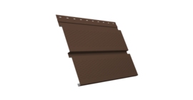 Софит металлический Квадро Брус с перфорацией 0,45 Drap TR с пленкой RAL 8017 шоколад