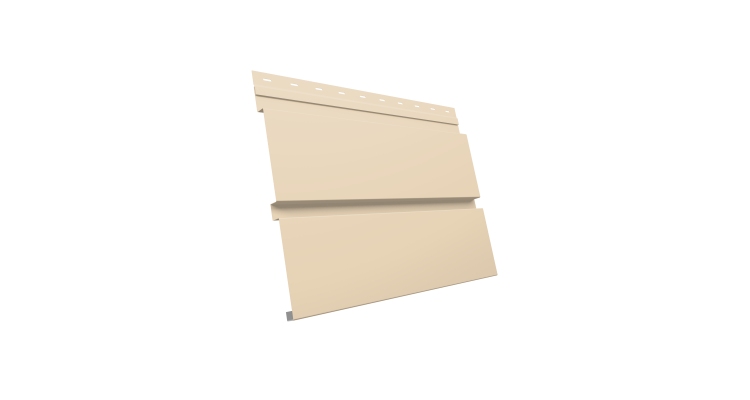Софит металлический Квадро Брус без перфорации 0,45 Drap TX с пленкой RAL 1015 светлая слоновая кость