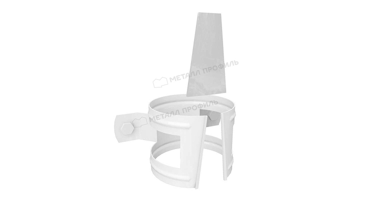 Держатель трубы (на дерево) Металл Профиль GRANDSYSTEM D90 RAL 9010