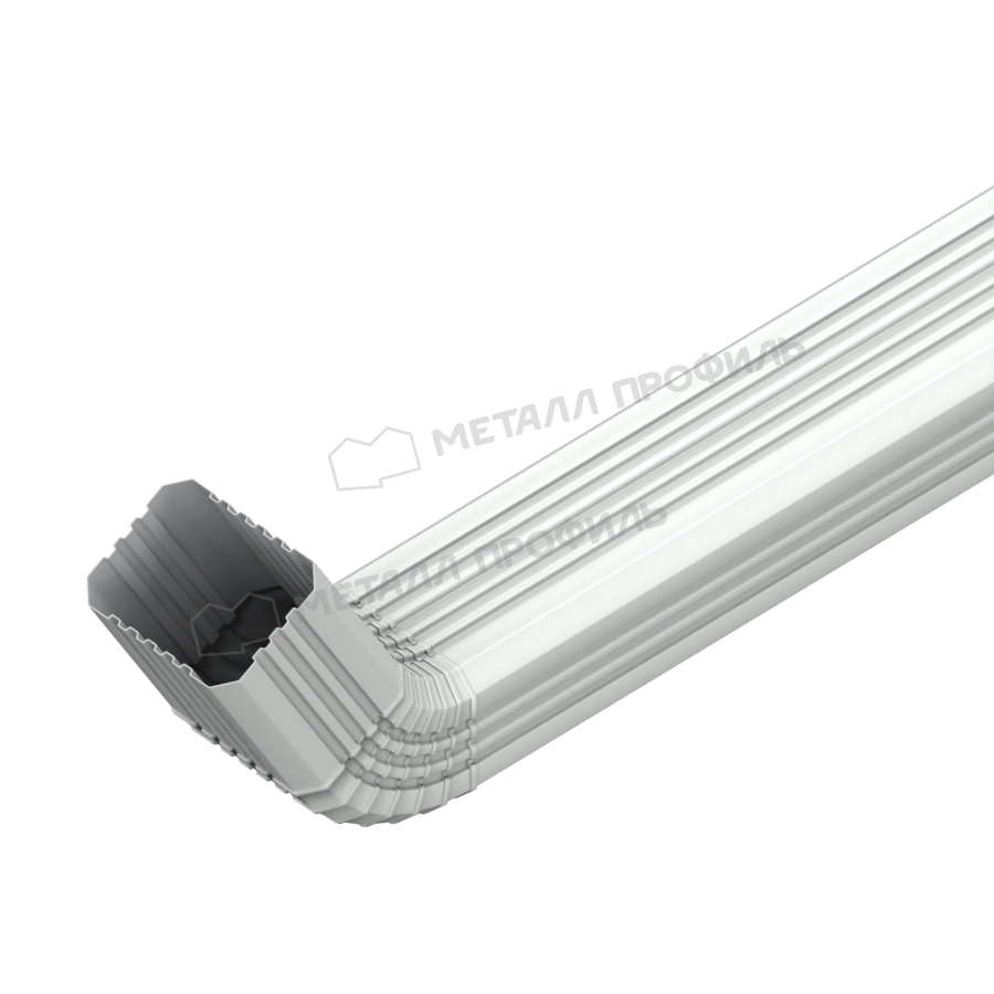 Труба водосточная с коленом Металл Профиль БЮДЖЕТ 76х102х3000 RAL 9003