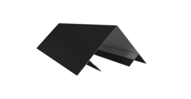 Планка угла внешнего составная верхняя 0,45 Drap RAL 9005 черный (2м)