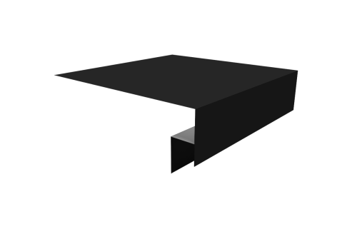 Планка околооконная сложная Экобрус Grand Line 200х50х25 0,5 Drap TX RAL 9005 черный (2м)