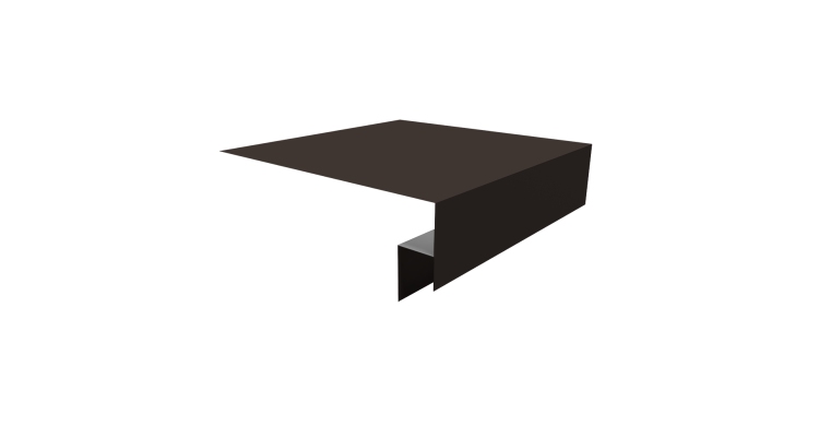 Планка околооконная сложная Экобрус Grand Line 250х50х25 0,5 Drap RR 32 темно-коричневый (2м)