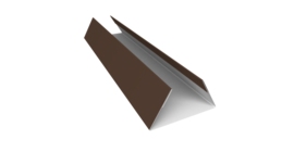 Планка стыковочная составная нижняя 0,45 Drap RAL 8017 шоколад (3м)