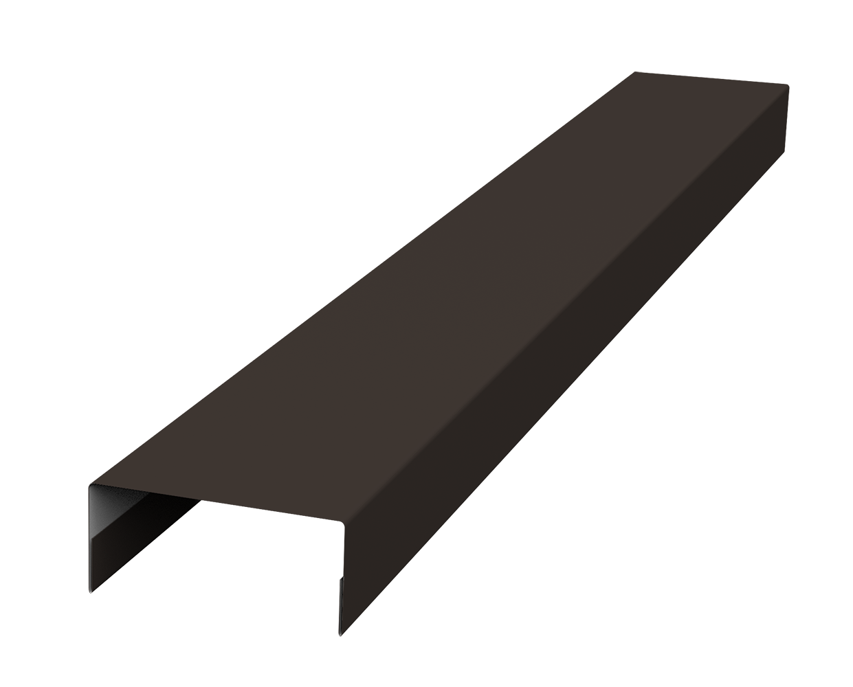 Ламель лицевая 125 забора жалюзи Texas стартовая/финишная для калиток и ворот 0.45 Drap-double TX RR 32 темно-коричневый