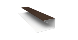 Планка П-образная завершающая сложная (КД) 0,45 Drap ST RAL 8017 шоколад (3м)
