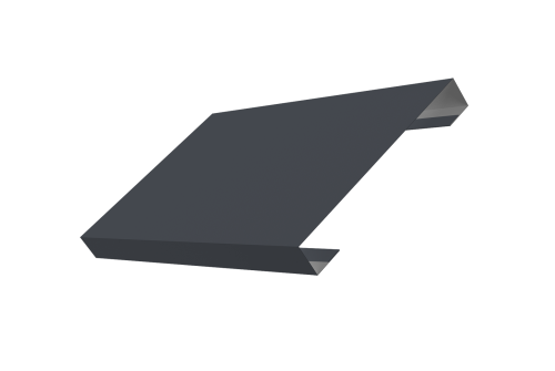 Ламель лицевая 150 забора жалюзи Texas стартовая/финишная для калиток и ворот 0.45 Drap ST с пленкой RAL 7024 мокрый асфальт