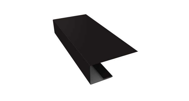 J-Профиль 18мм 0,5 Satin Matt RAL 9005 черный (3м)