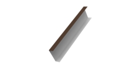 Декоративная накладка на столб универсальная 60х60 для забора жалюзи 0,45 PE RAL 8017 шоколад (1,8м)