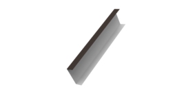 Декоративная накладка на столб универсальная 60х60 для забора жалюзи 0,5 Drap RR 32 темно-коричневый (2м)