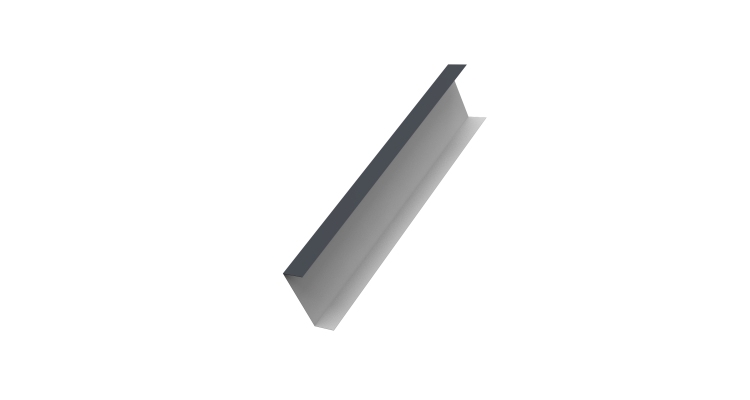 Декоративная накладка на столб универсальная 80х80 для забора жалюзи 0,5 Satin Matt RAL 7024 мокрый асфальт (1,8м)