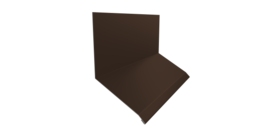 Планка примыкание верхнее к стене фальц Grand Line 150х130х20 0,45 Drap TX RAL 8017 шоколад (2м)