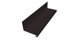 Планка примыкание нижнее к трубе фальц 0,5 Drap RAL 9005 черный (2м)