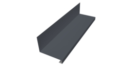 Планка примыкание нижнее к трубе для Кликфальц Pro Grand Line 0,5 Satin с пленкой RAL 7024 мокрый асфальт (2м)