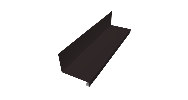 Планка примыкание нижнее к трубе для Кликфальц Pro 0,5 Drap RAL 9005 черный (3м)