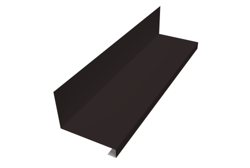 Планка примыкание нижнее к трубе для Кликфальц Pro Grand Line 0,5 Drap TX RAL 9005 черный (2м)