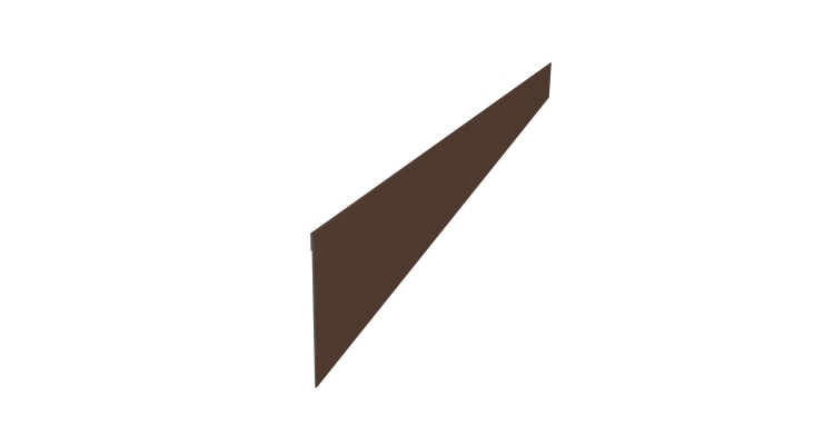 Ламель забора жалюзи Palermo стартовая/финишная для калиток и ворот 0,5 Atlas X RAL 8017 шоколад