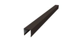 Планка вертикальная лицевая для забора жалюзи Palermo 0,5 Drap TX RR 32 темно-коричневый (1,8м)