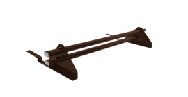 Снегозадержатель трубчатый для композитной черепицы Roman RAL 8017 (1м)