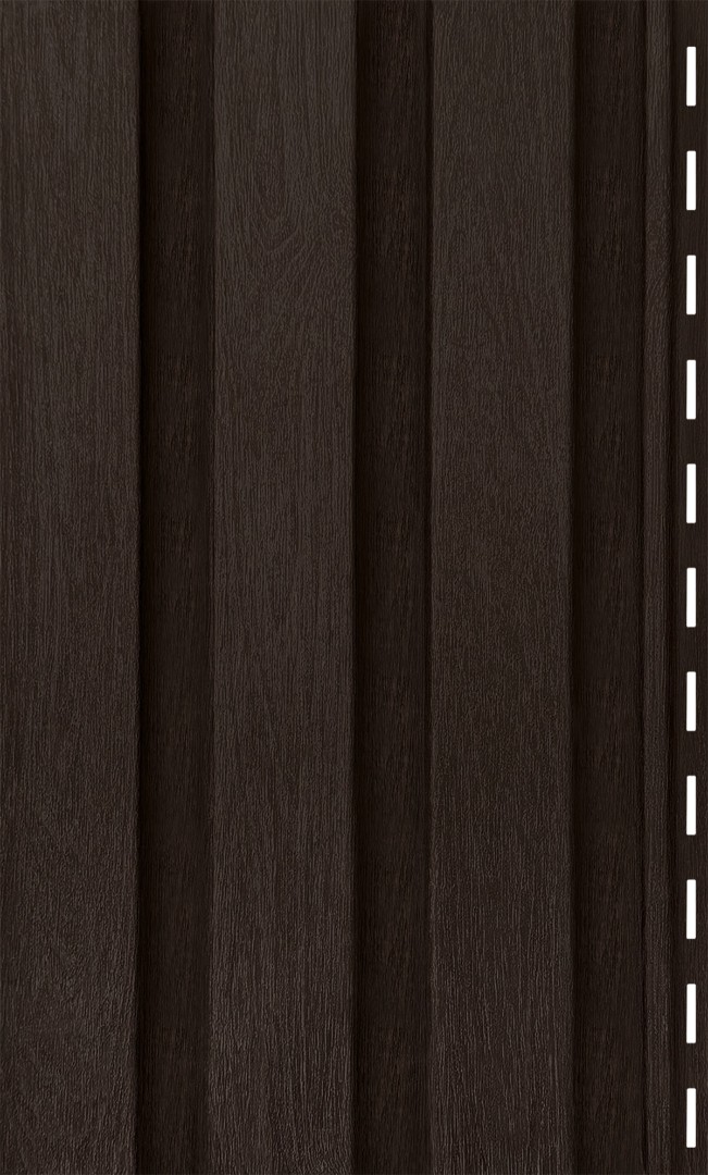 Сайдинг Рейка фасадная орех темный Тимбер-Блок 3000*275 мм ЮП